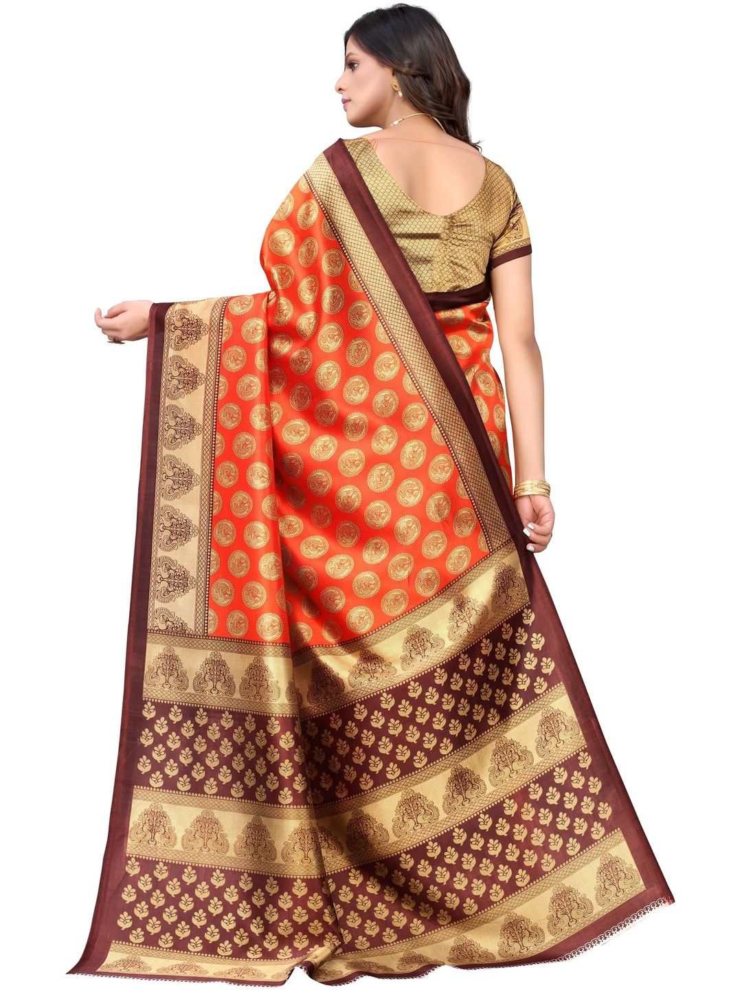 Dhimhi Women's Printed Art Silk Saree
