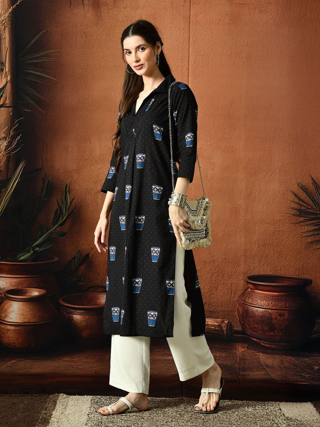 Ethnic Motifs Printed Cotton Kurta