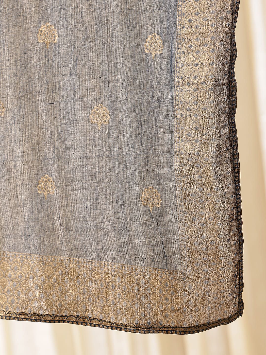 Dhimhi Women's Floral Printed Regular Kurta with Trousers & With Dupatta