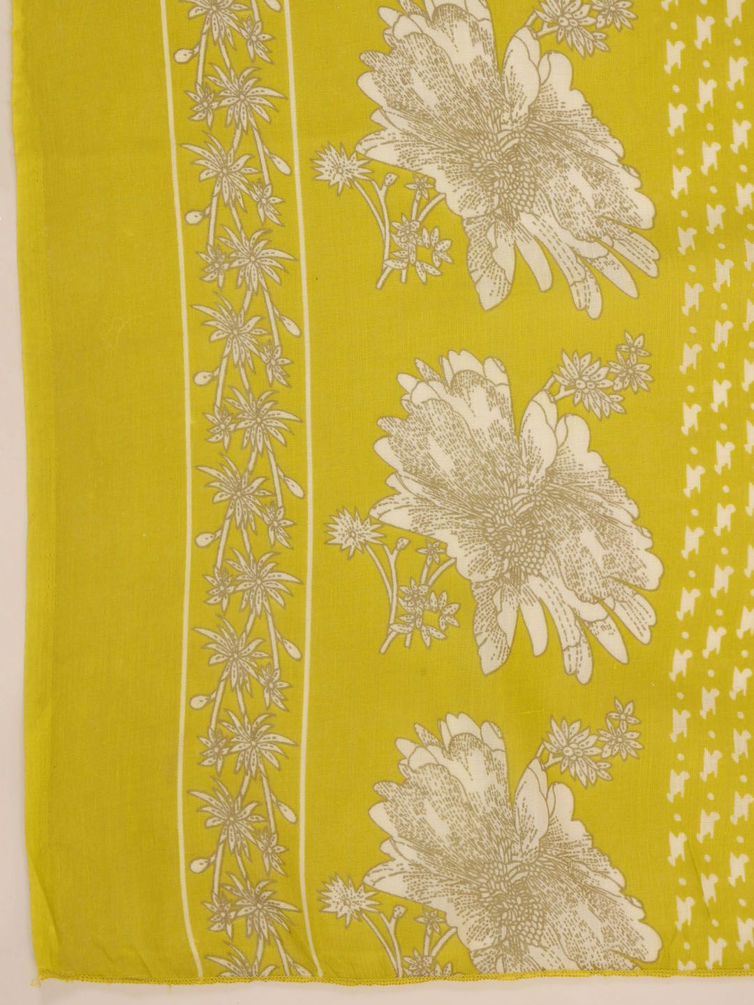 Dhimhi Women's Floral Printed Regular Pure Cotton Kurta with Trousers & Dupatta