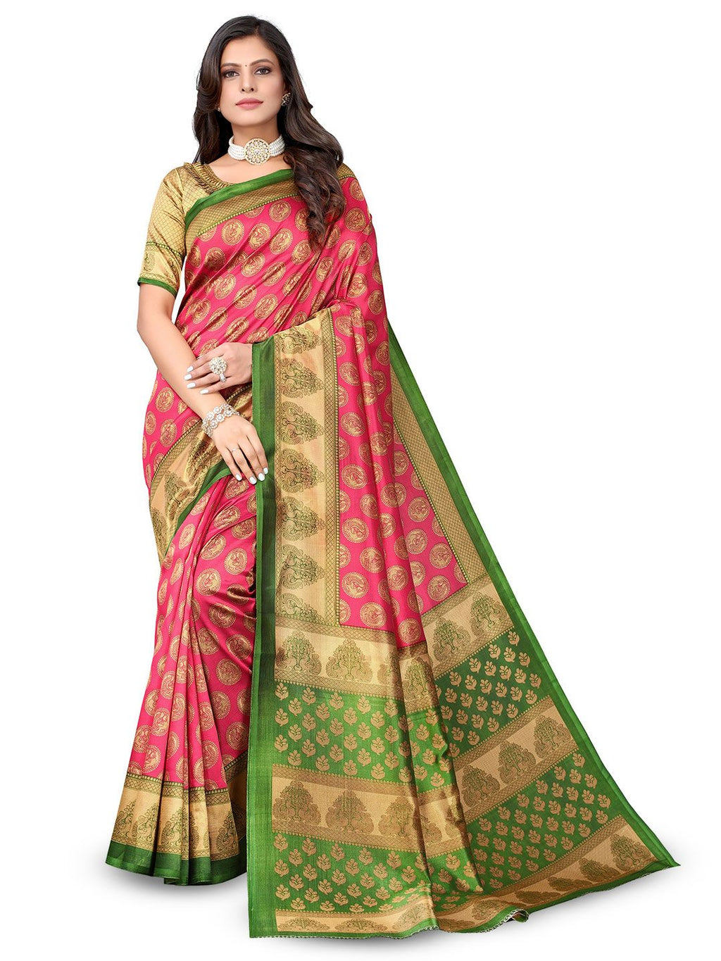 Dhimhi Women's Women Ethnic Motifs Art Silk Saree