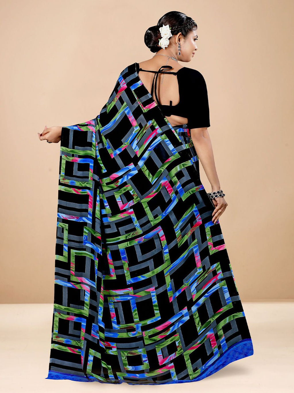 Dhimhi Women's Poly Georgette Saree