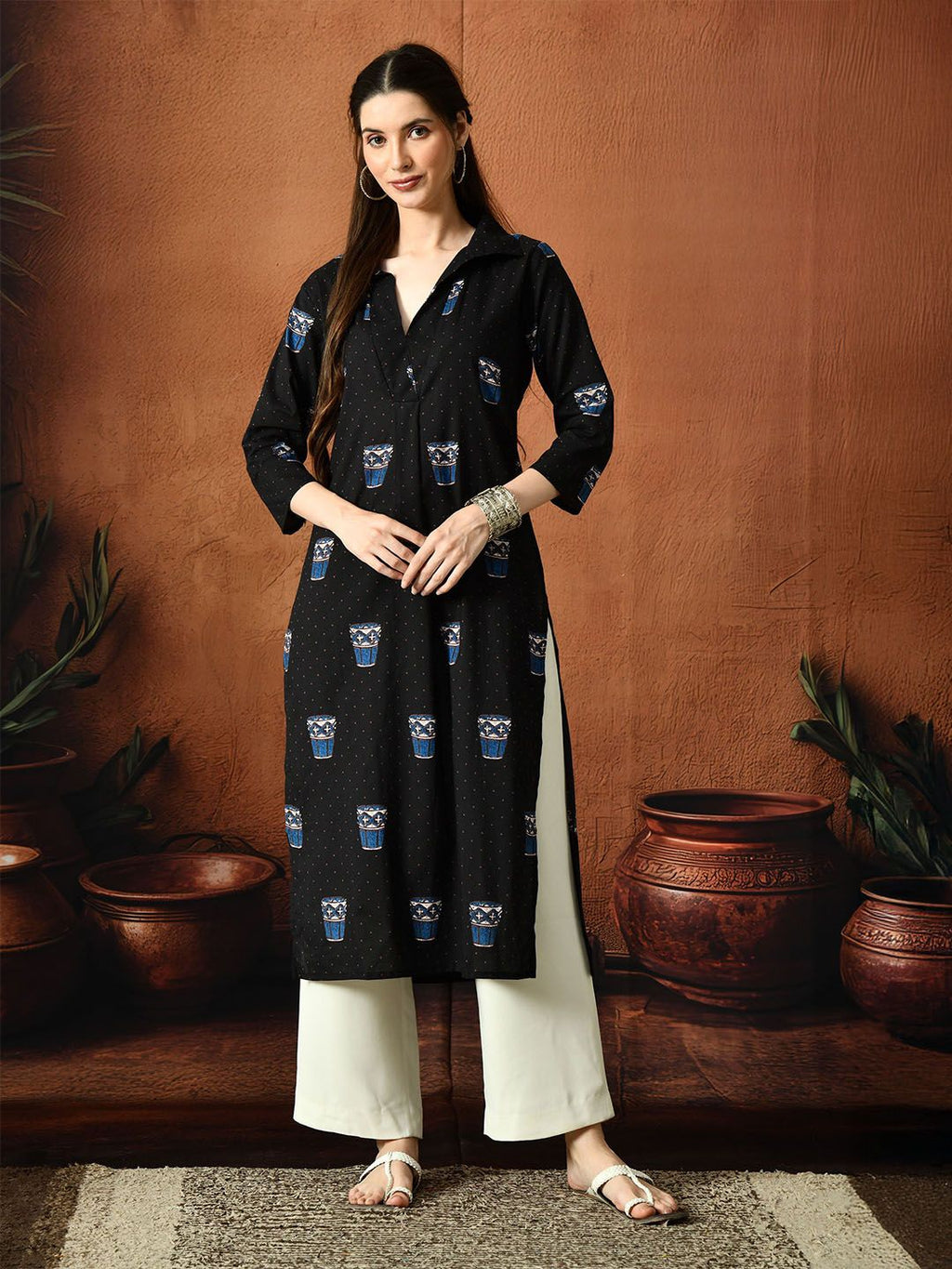 Ethnic Motifs Printed Cotton Kurta
