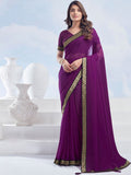 Dhimhi Women's Woven Design Poly Georgette Saree