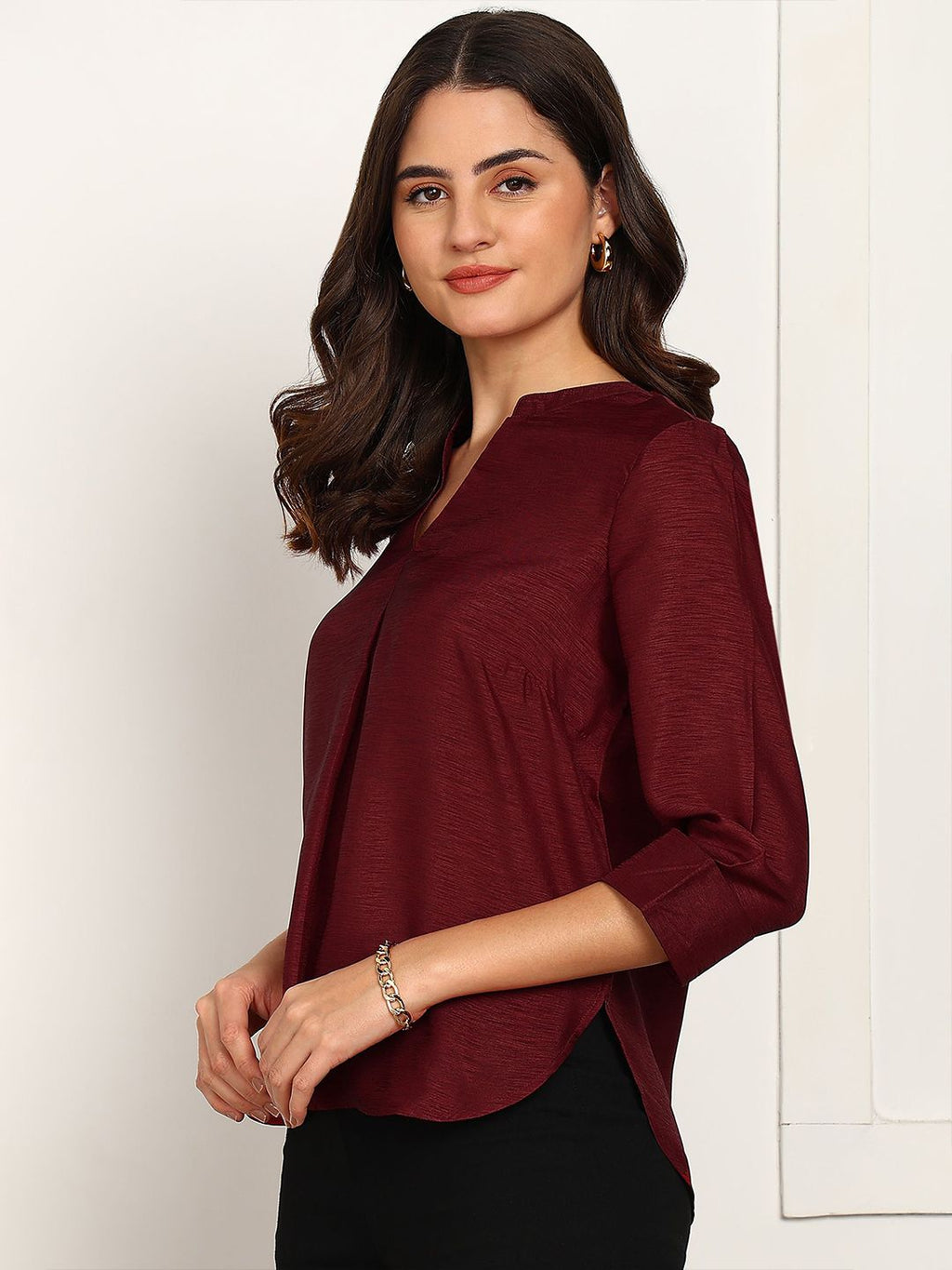 Dhimhi Women's 1 Solid Regular Top