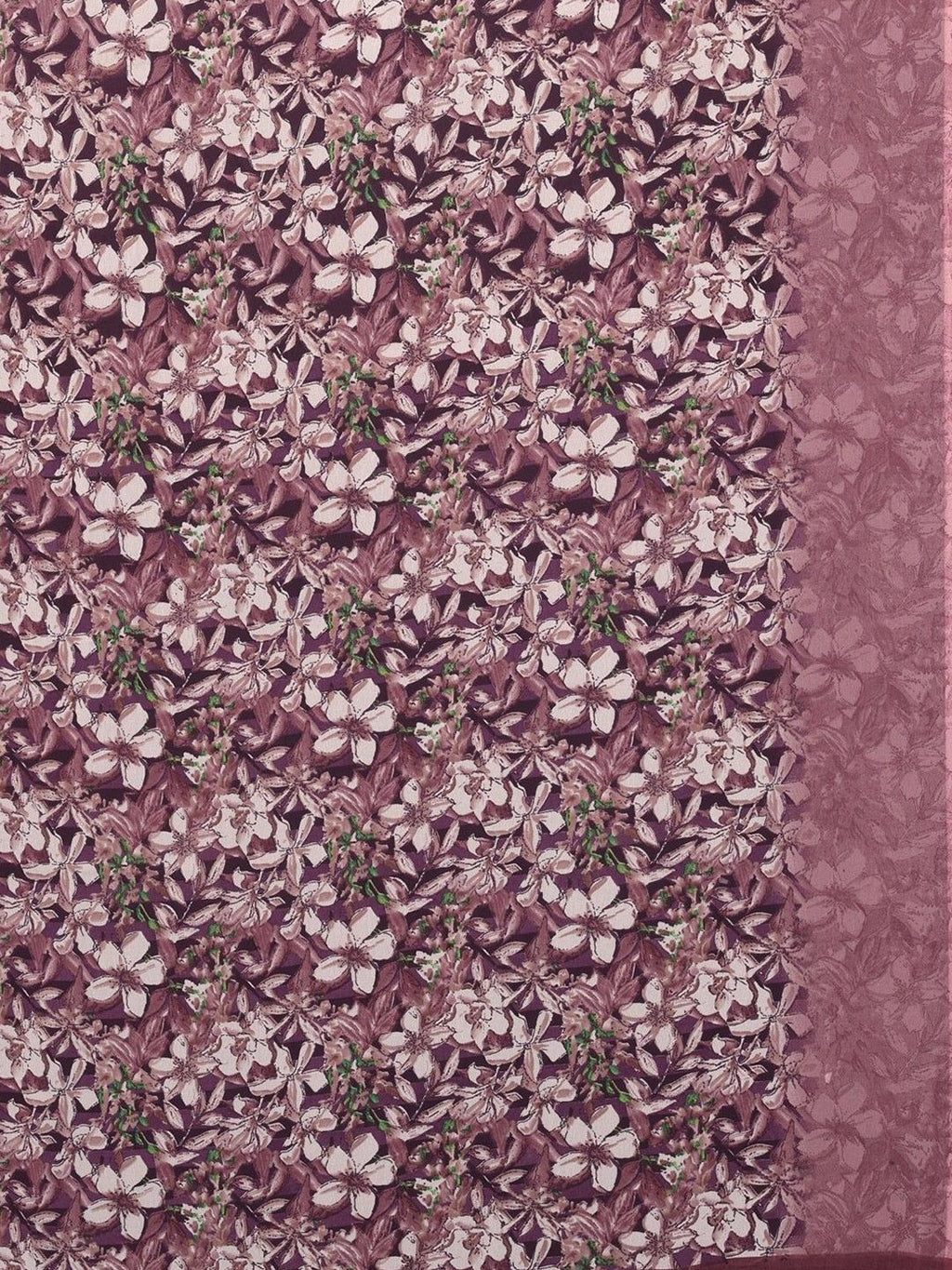 Dhimhi Women's Floral Printed Pure Georgette Saree