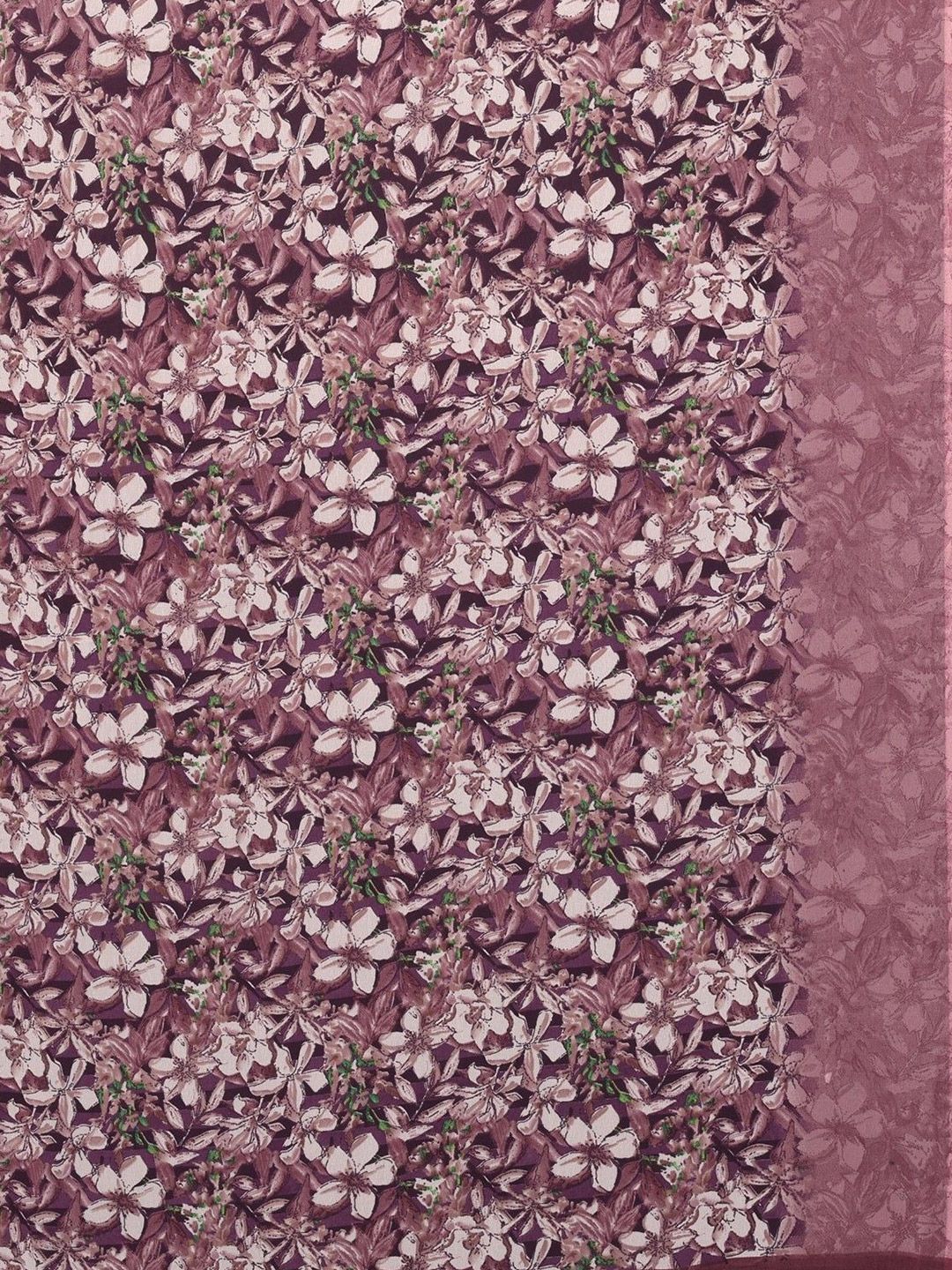 Dhimhi Women's Floral Printed Pure Georgette Saree