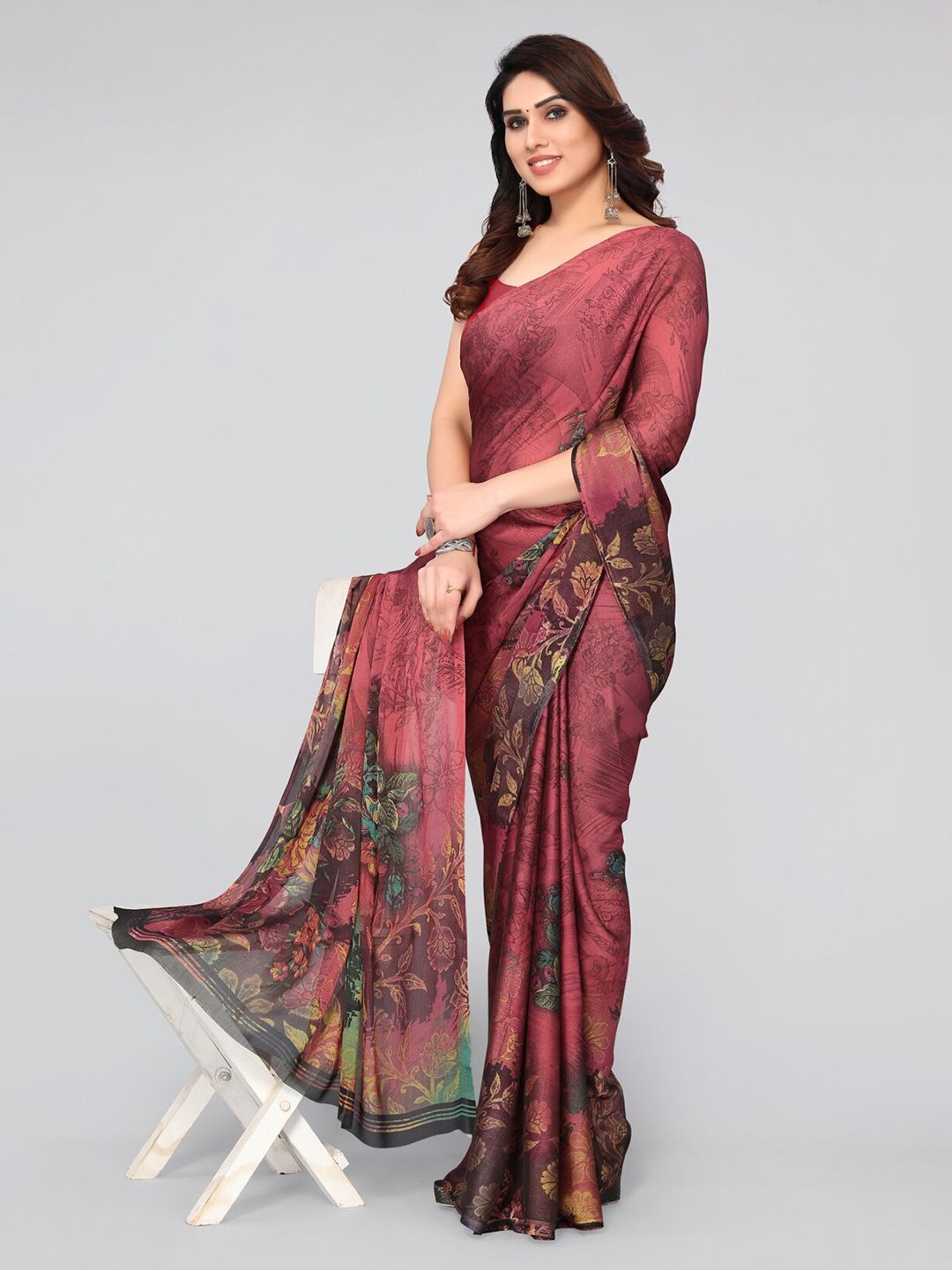 Dhimhi Women's Printed Floral Saree
