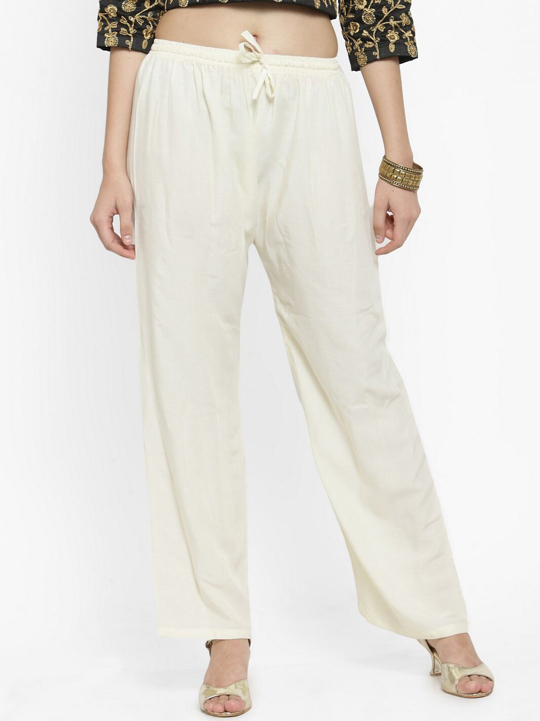 Dhimhi Women's Beige Palazzos