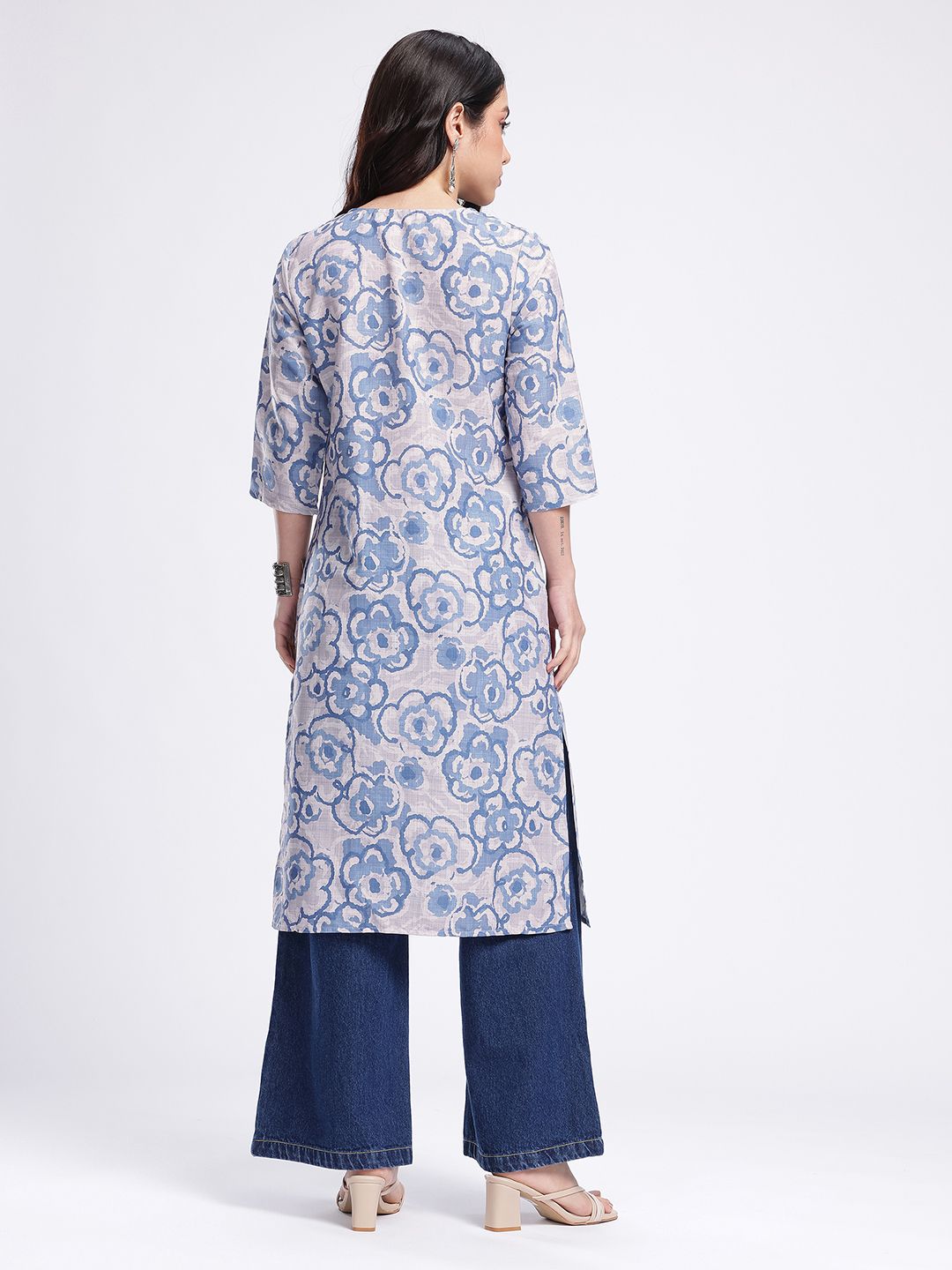 Floral Printed Straight Kurta