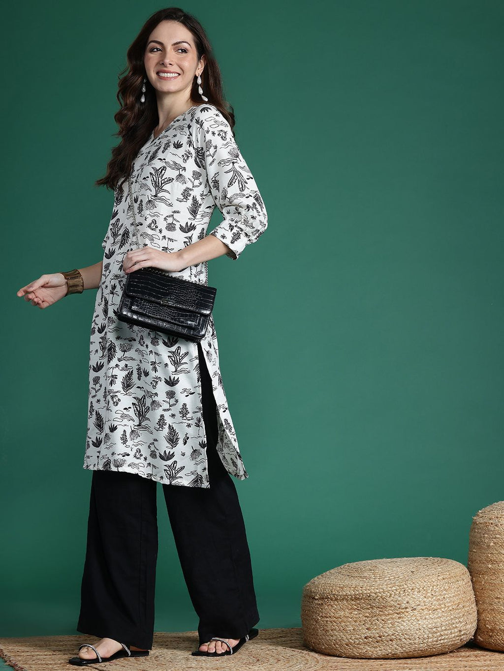 Floral Print Kurta