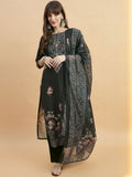 Dhimhi Women Aari Hand Work Digital Printed Kurta with Trousers & Dupatta