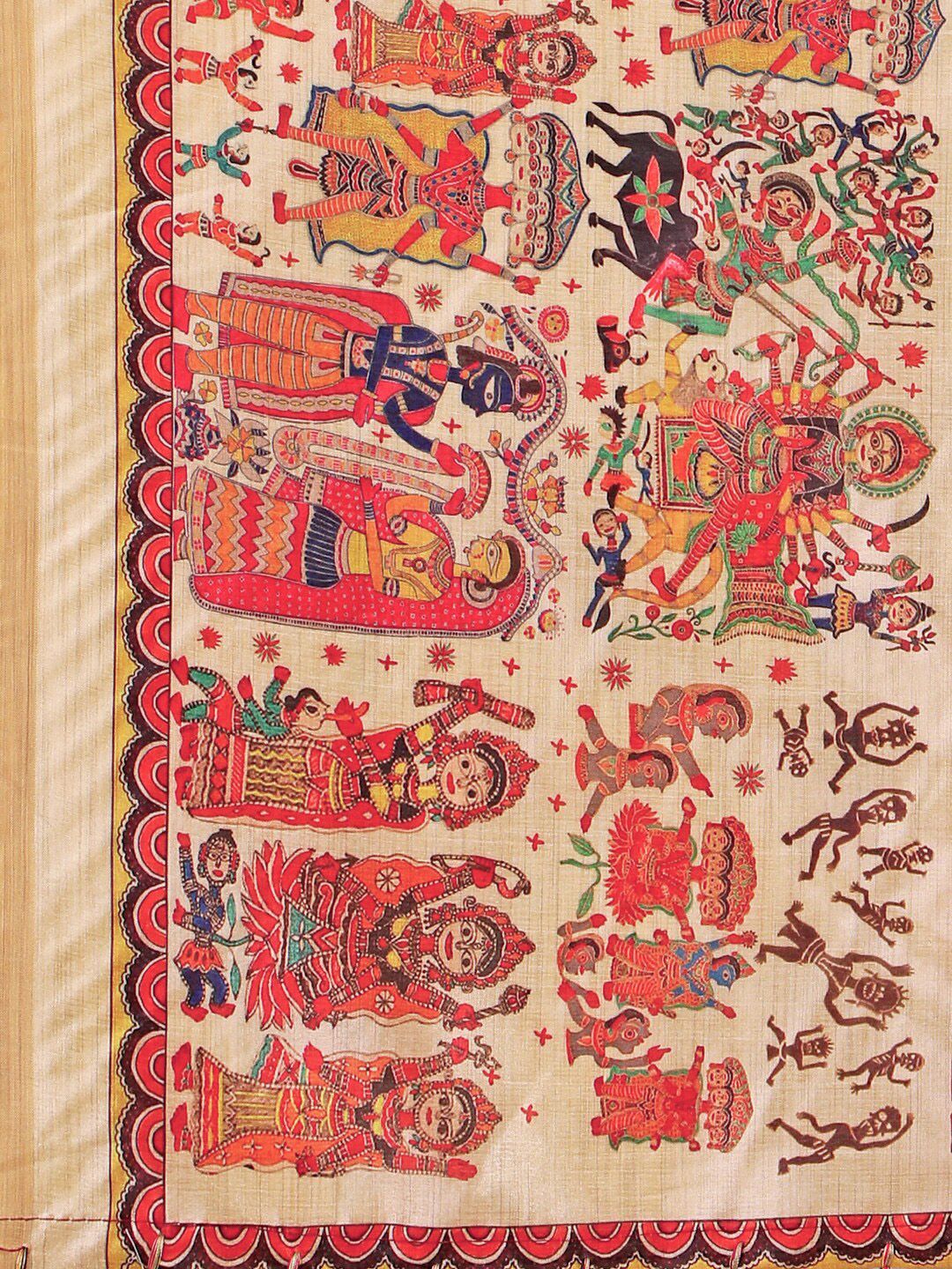 Dhimhi Women's Striped Kurta with Trousers with Digital Print Dupatta