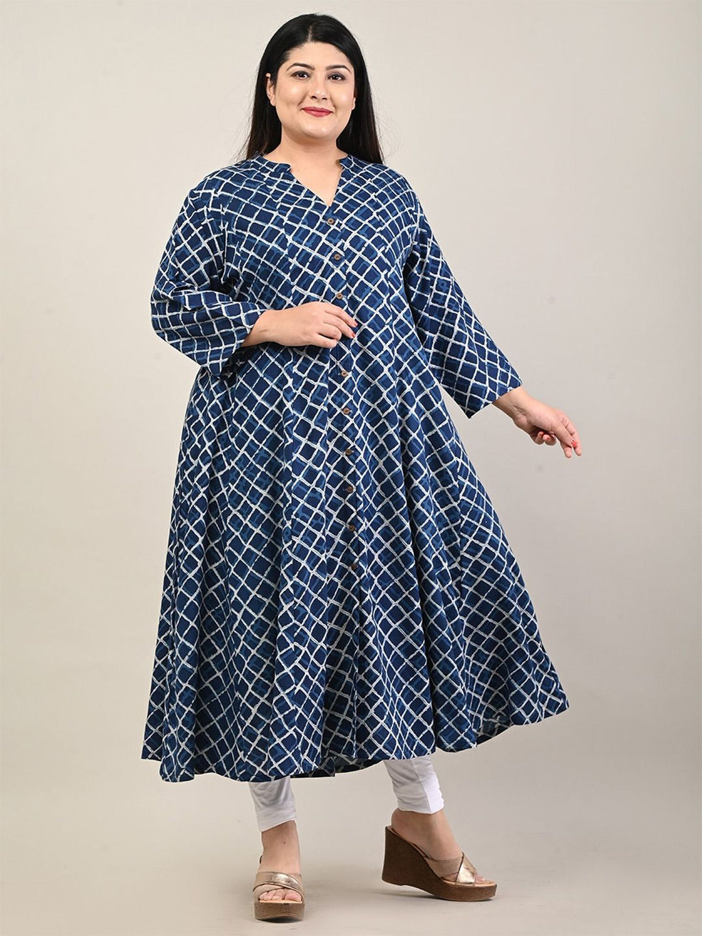 Geometric Printed A-Line Kurta