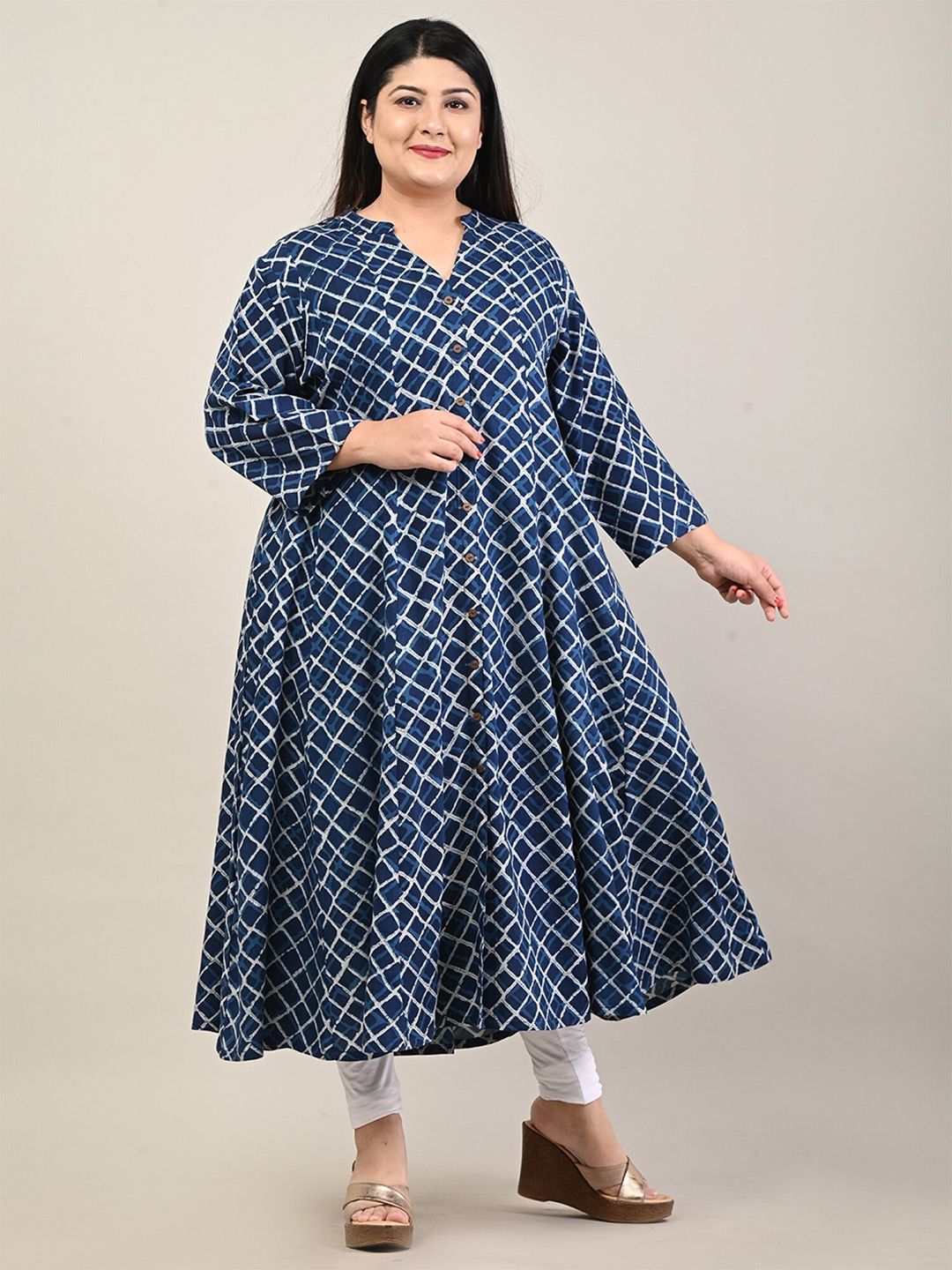 Geometric Printed A-Line Kurta