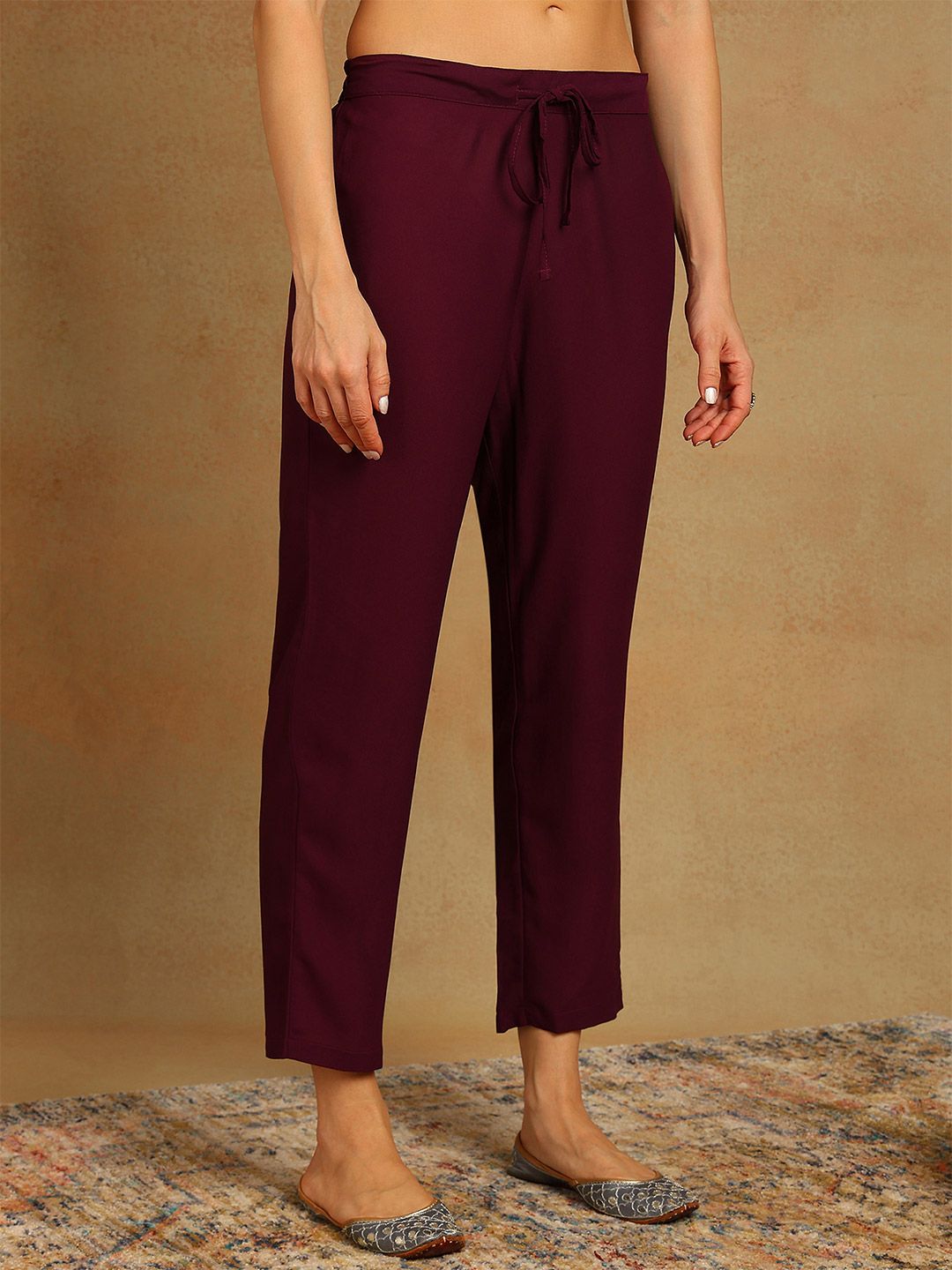 Dhimhi Women's Yoke Design V-Neck Thread Work Empire Kurta With Trouser & Dupatta