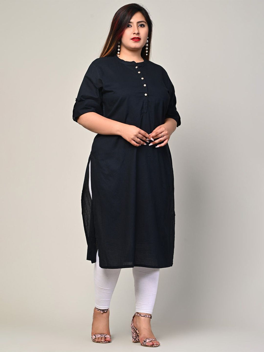 Round Neck Straight Kurta