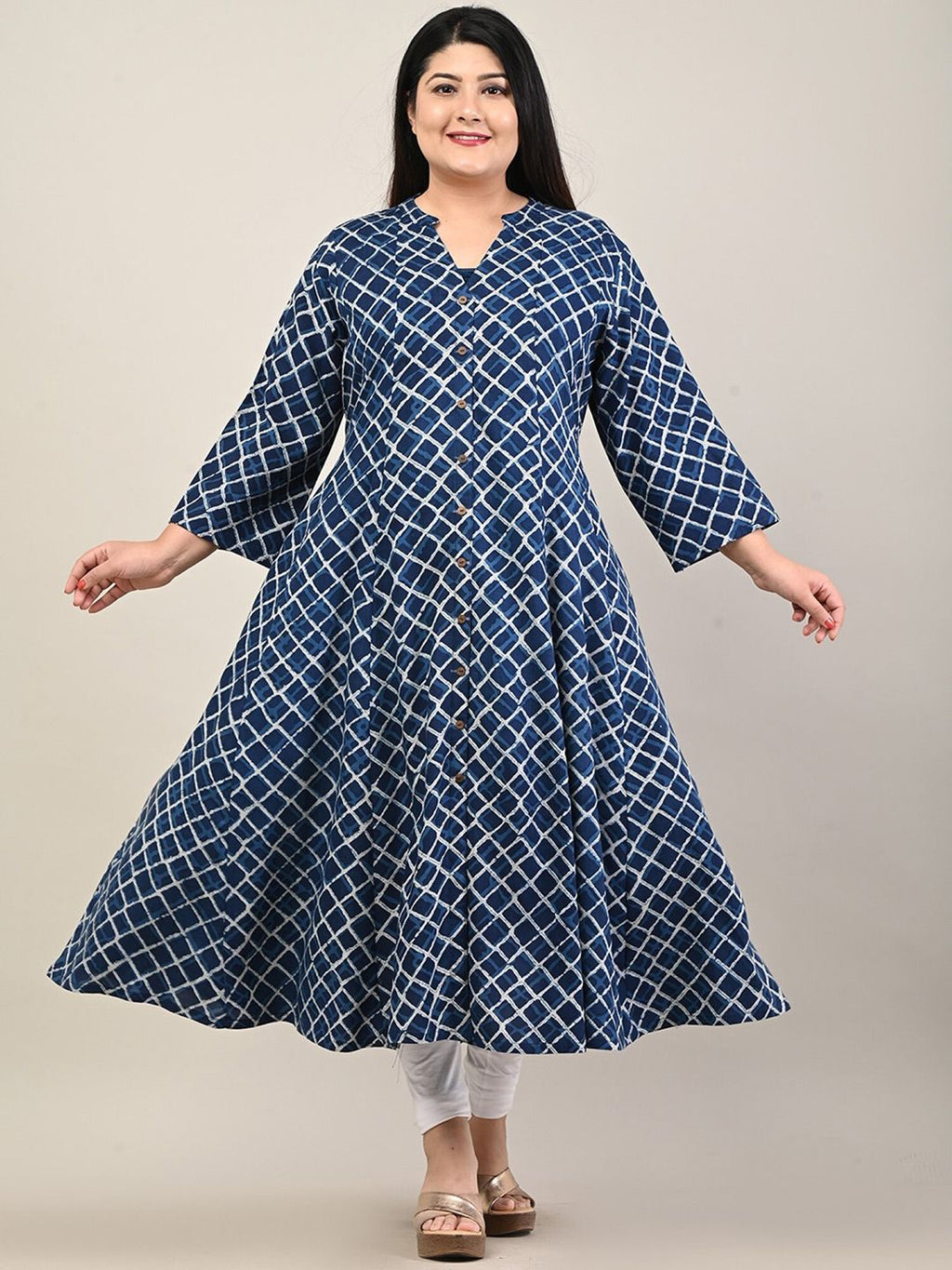 Geometric Printed A-Line Kurta