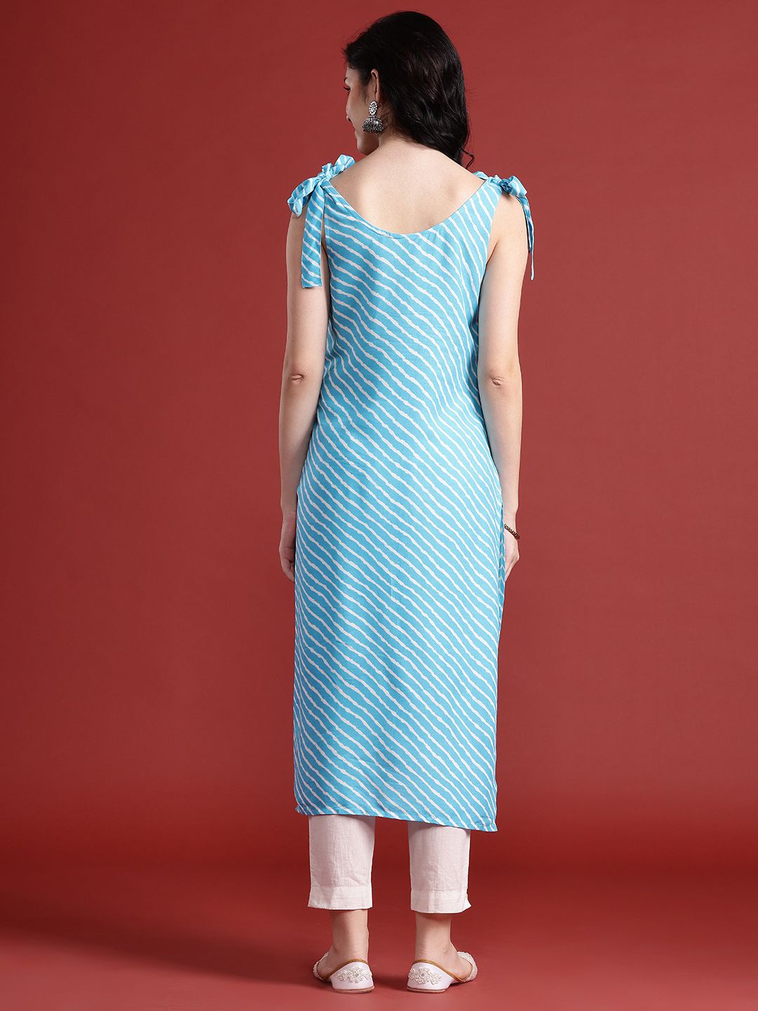 Tie-ups Design Striped Kurta