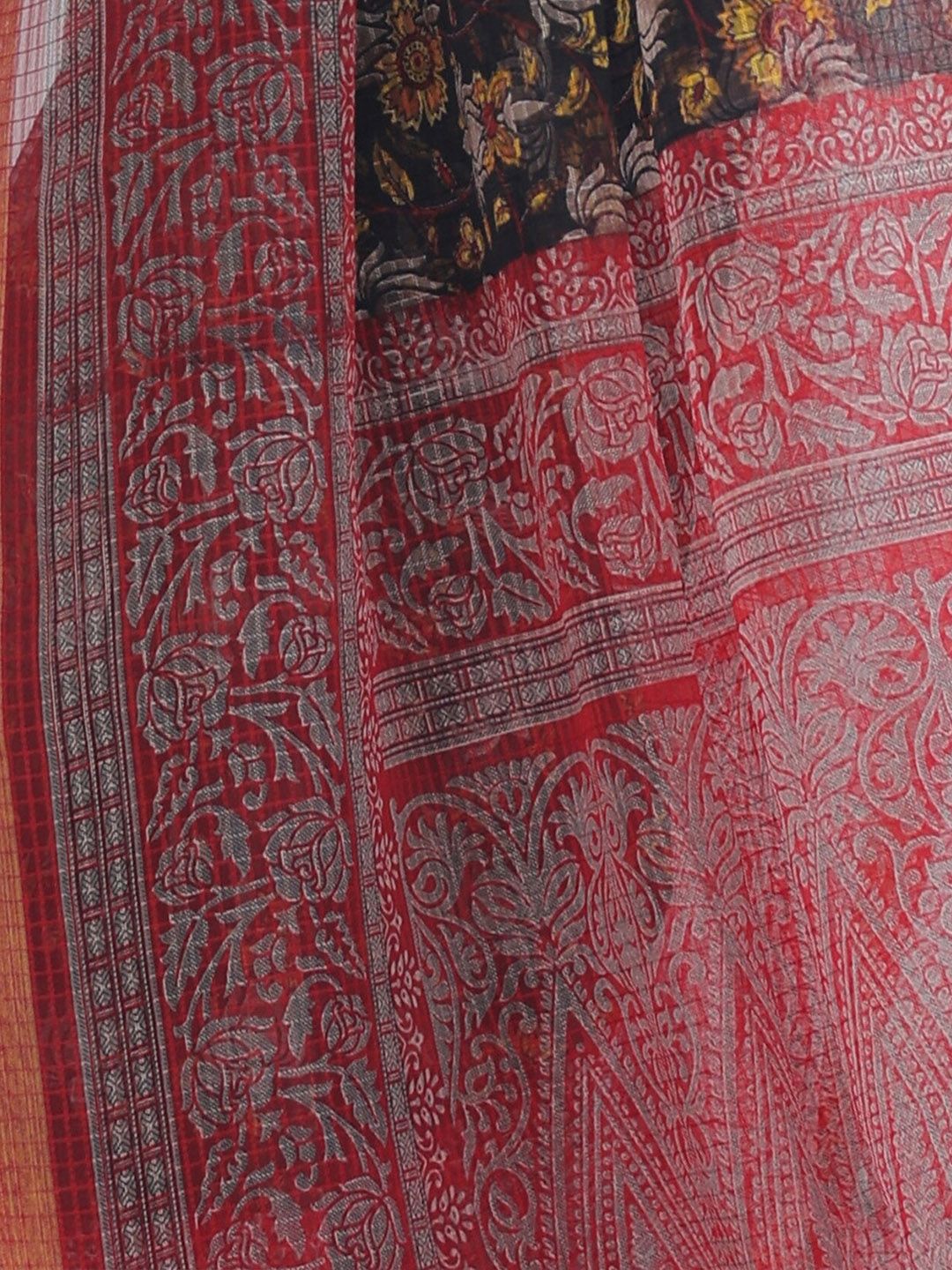 Dhimhi Women's Floral Saree With Blouse Piece