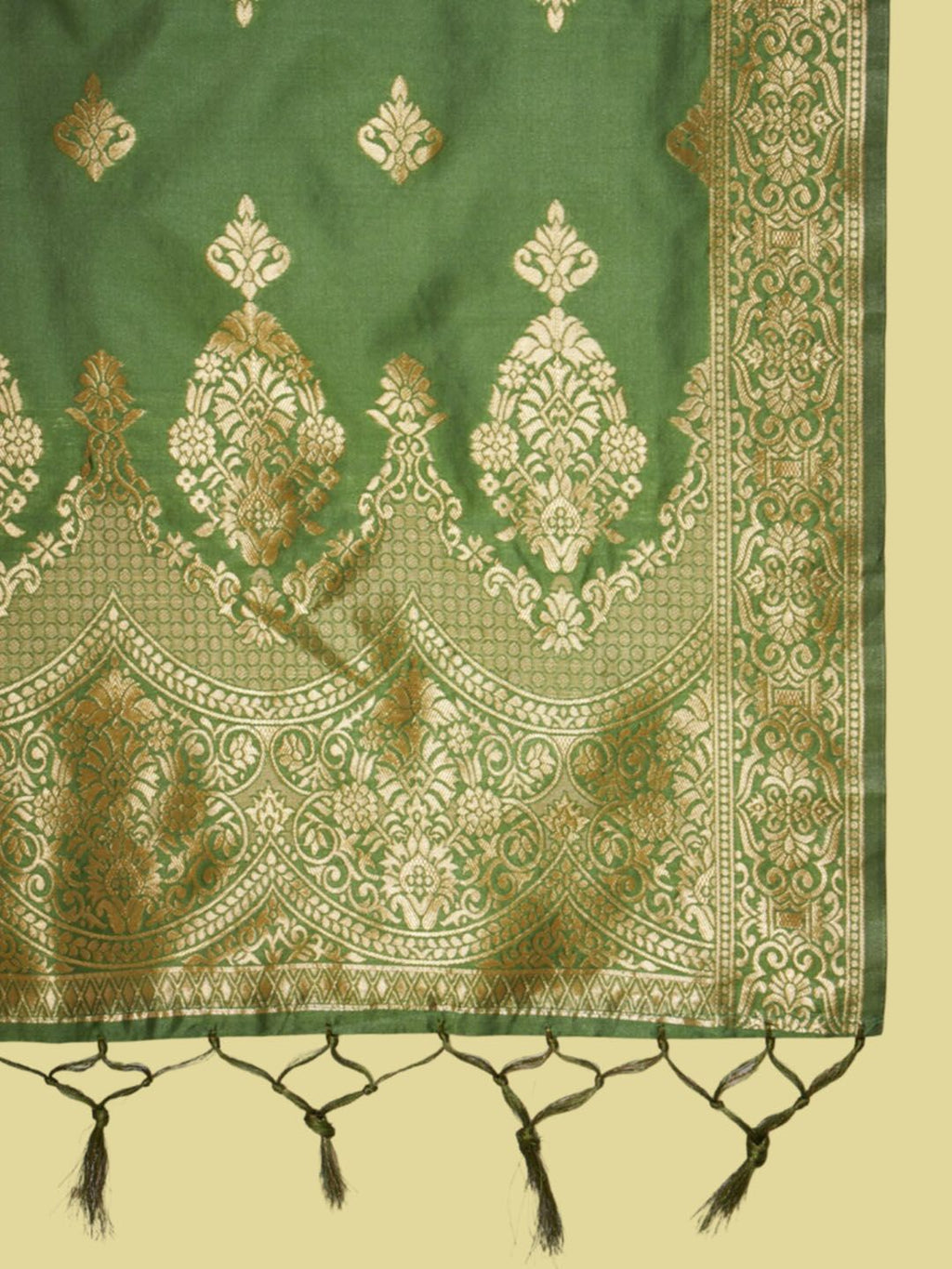 Dhimhi Women's Woven Design Jacquard Kurta with Trousers & With Dupatta