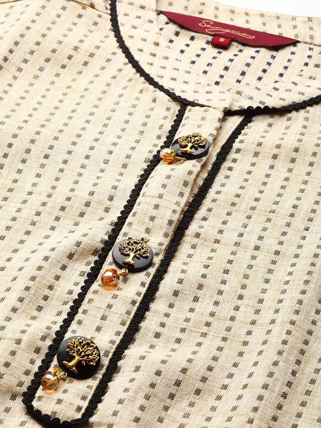 Geometric Printed Jacquard Kurta