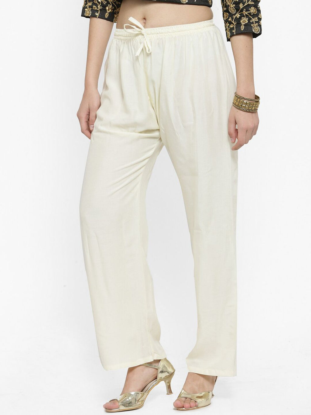 Dhimhi Women's Beige Palazzos
