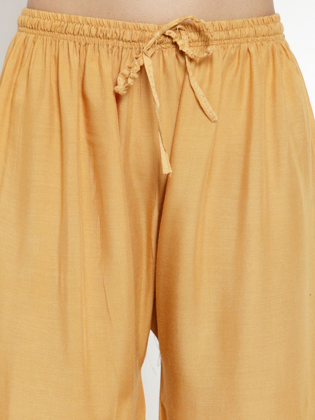 Dhimhi Women's Beige Solid Straight Palazzos