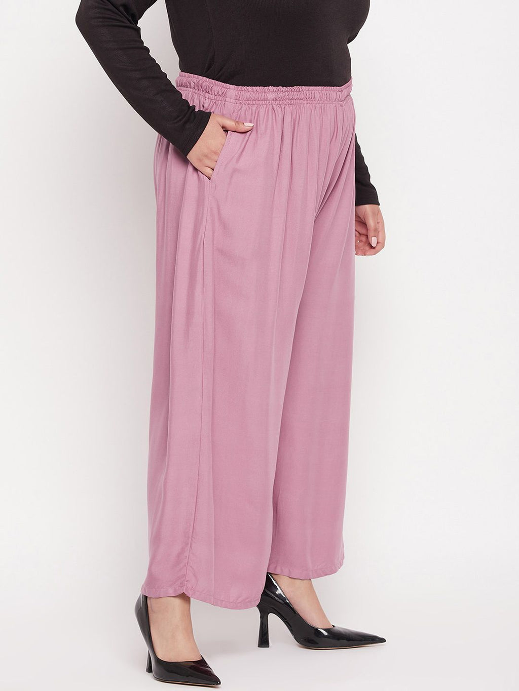 Dhimhi Women's Plus Size Wide Leg Palazzos