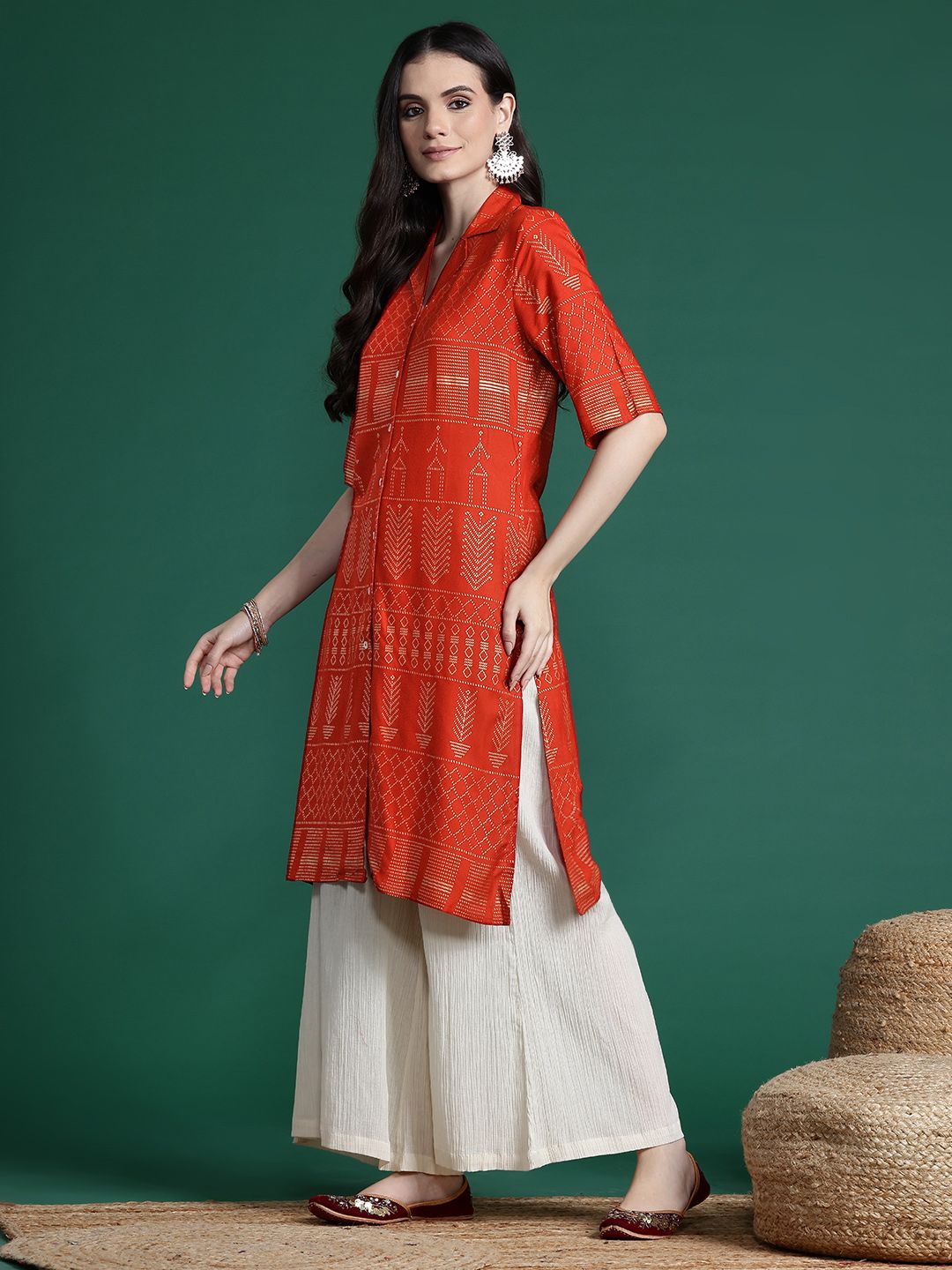 Foil Print Kurta