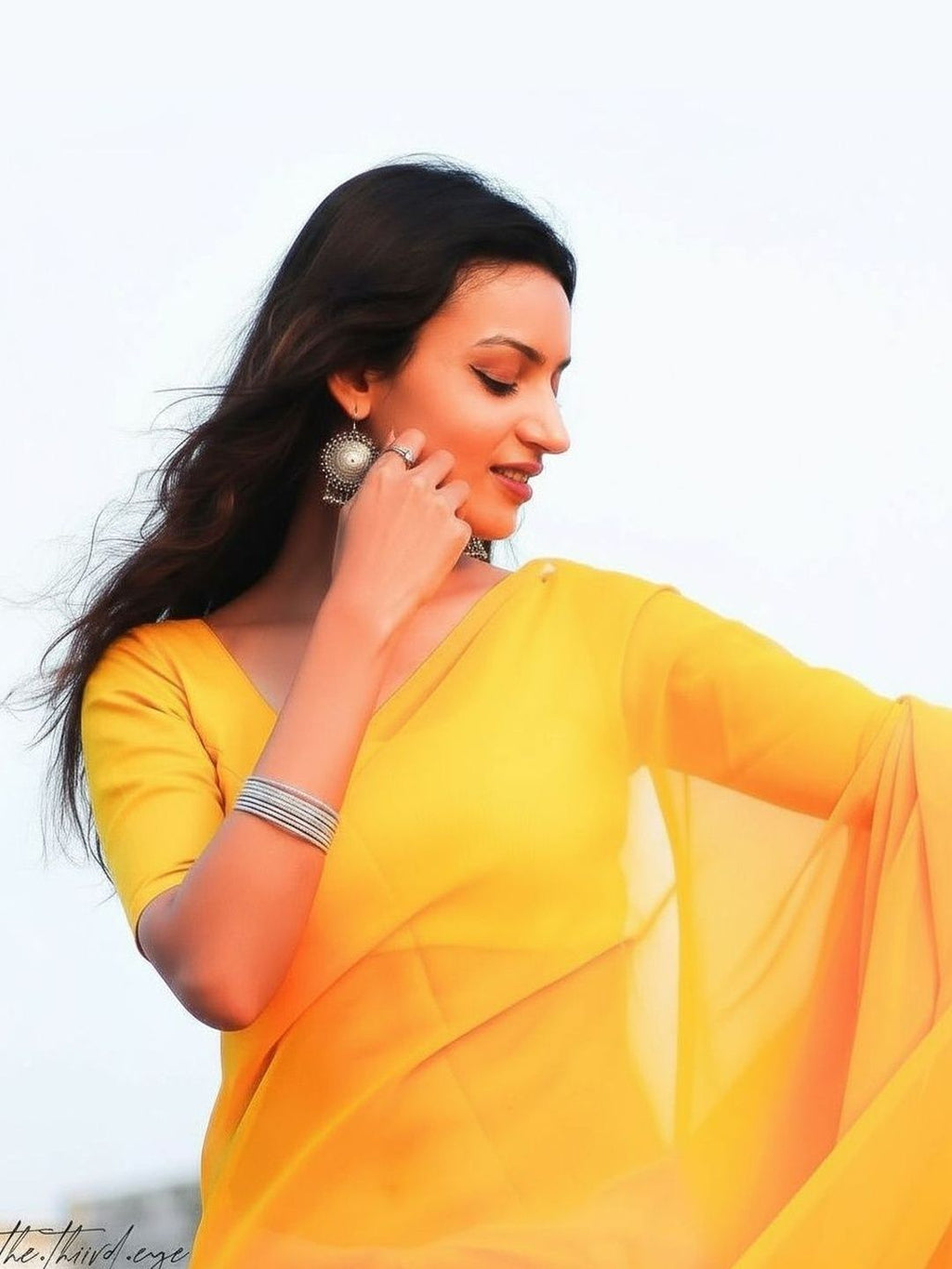 Dhimhi Women's Poly Georgette Saree