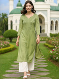Women Floral Embroidered Chikankari Kurta