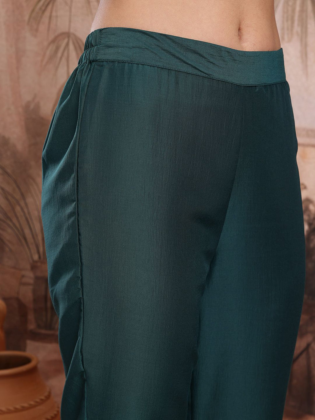 Dhimhi Women's A-Line Kurta with Trousers & Dupatta