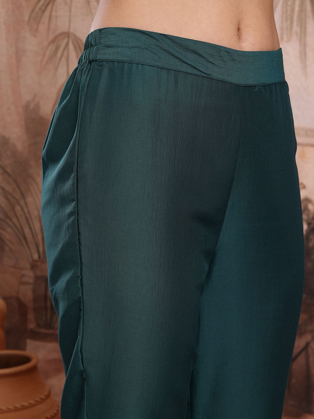 Dhimhi Women's A-Line Kurta with Trousers & Dupatta