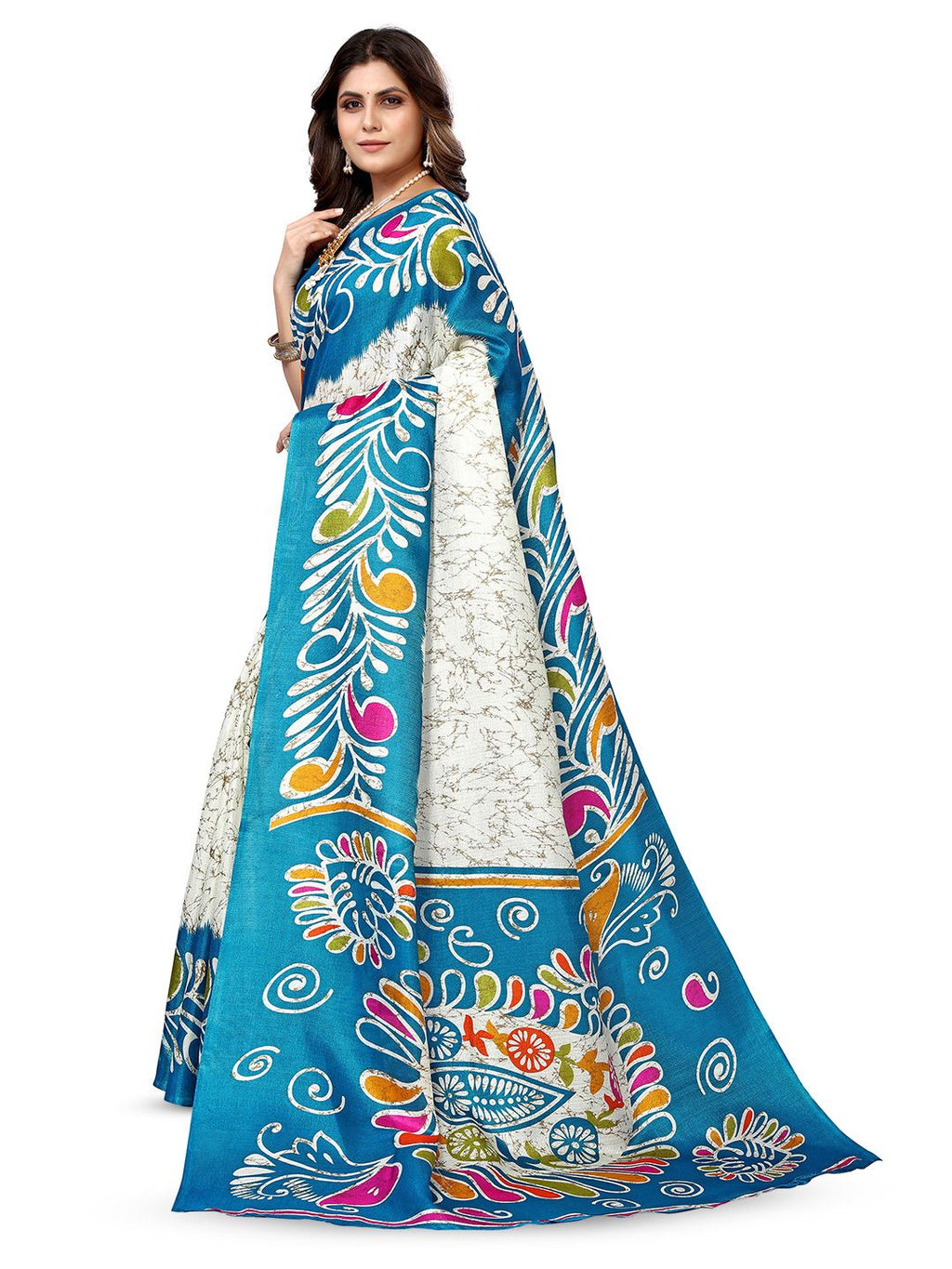 Dhimhi Women's Abstract Printed Saree