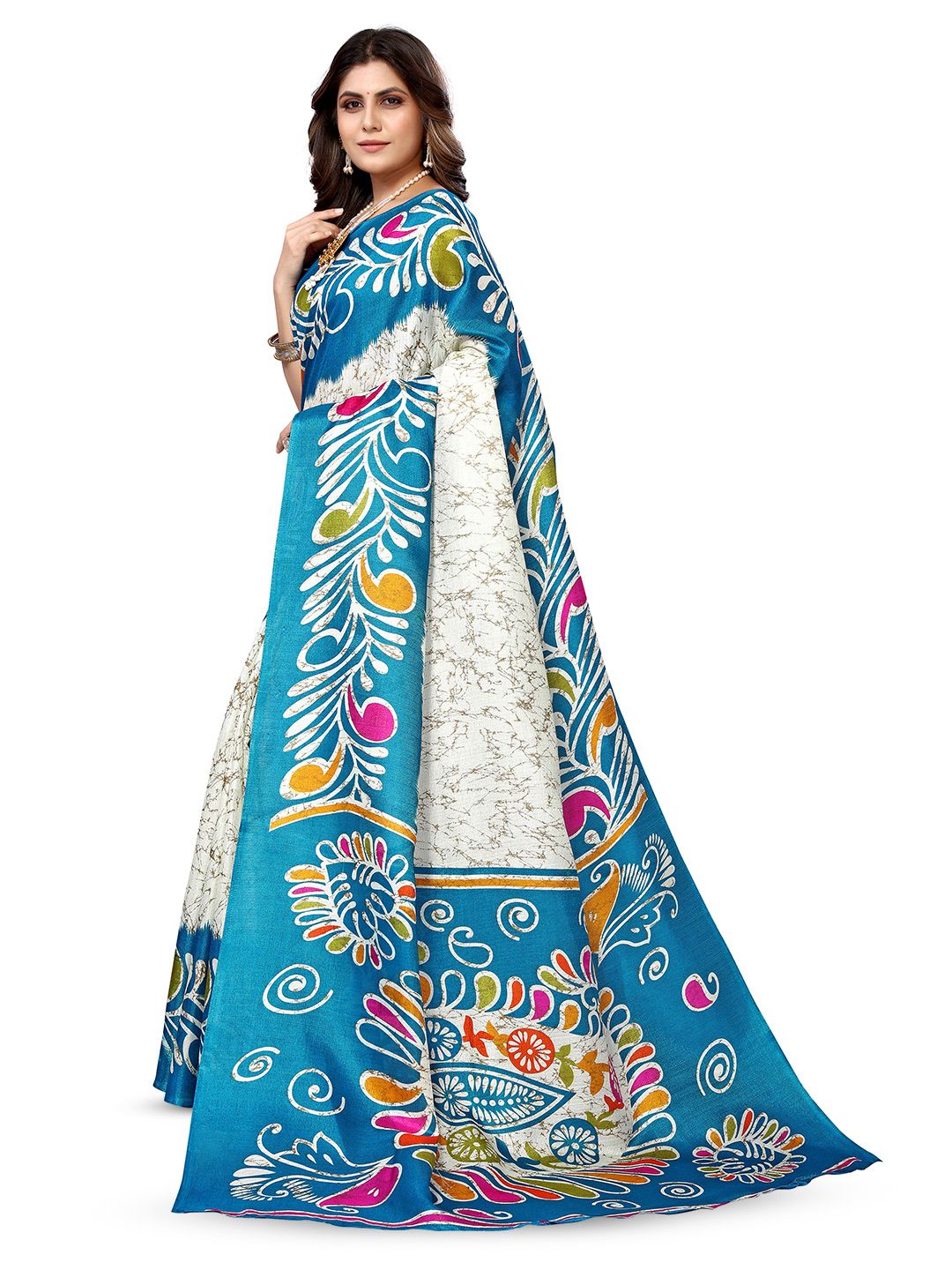 Dhimhi Women's Abstract Printed Saree