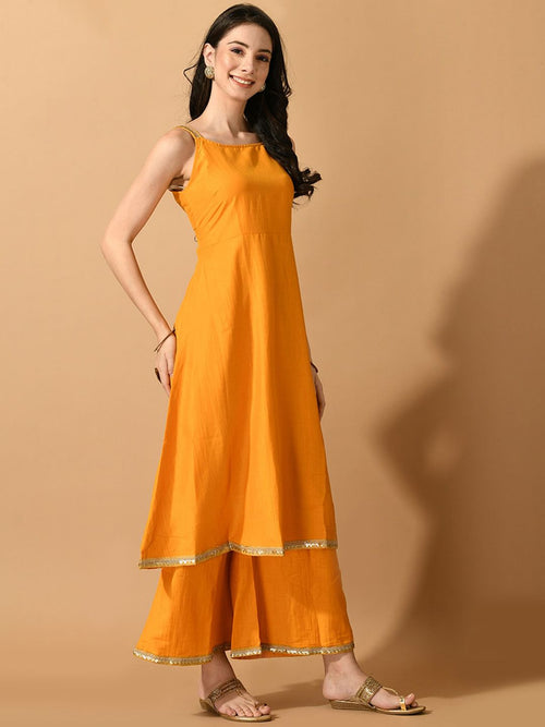 Dhimhi Women Anarkali Kurta With Palazzo & Dupatta Set