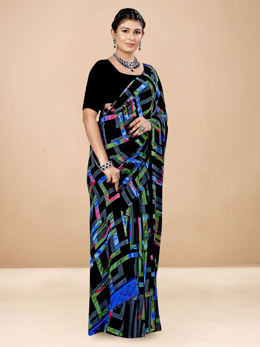 Dhimhi Women's Poly Georgette Saree