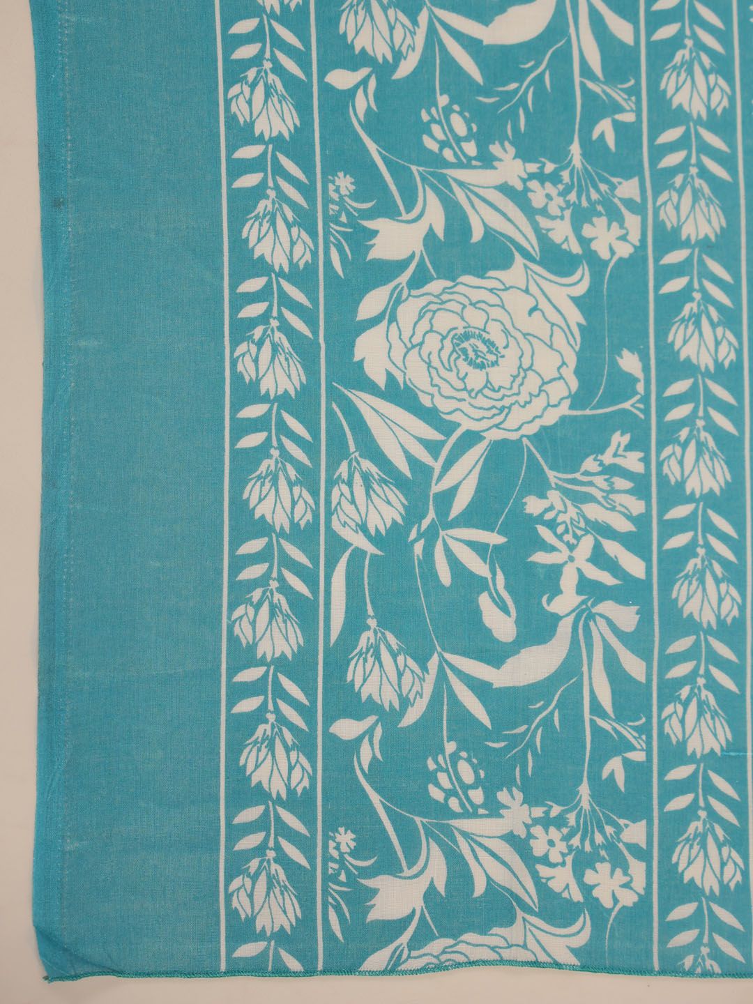 Dhimhi Women's Floral Printed Cotton Kurta with Trousers & Dupatta