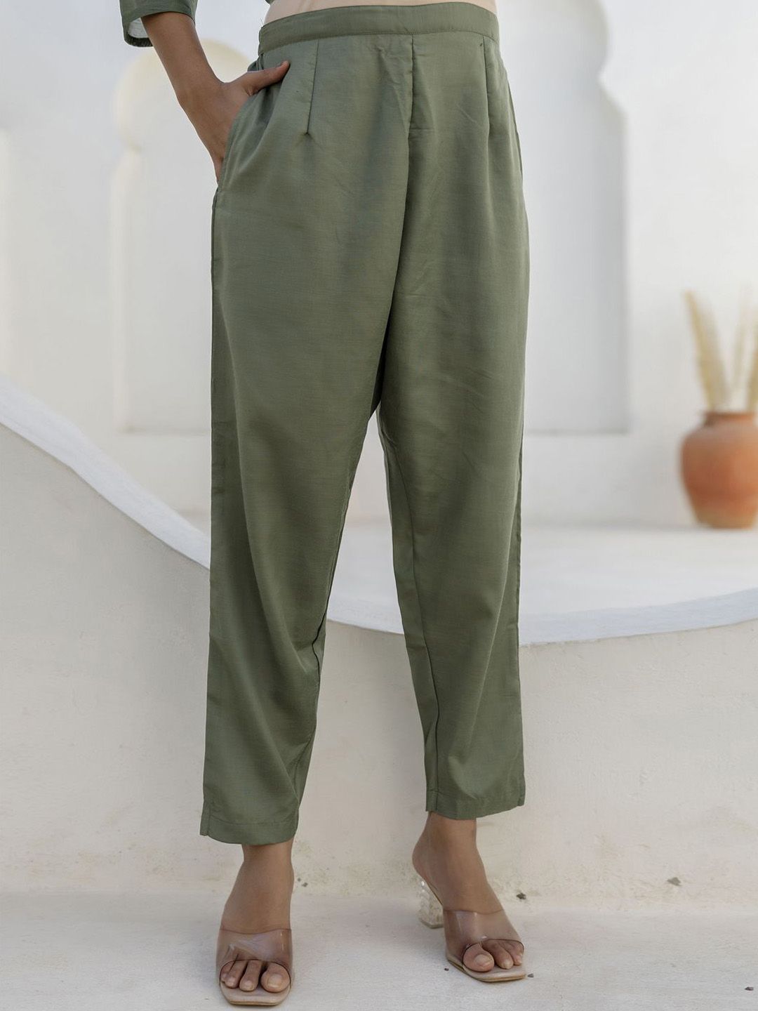 Dhimhi Women's ethnic kurta pant set with dupatta, featuring traditional design and vibrant fabric in a colorful, stylish ensemble.