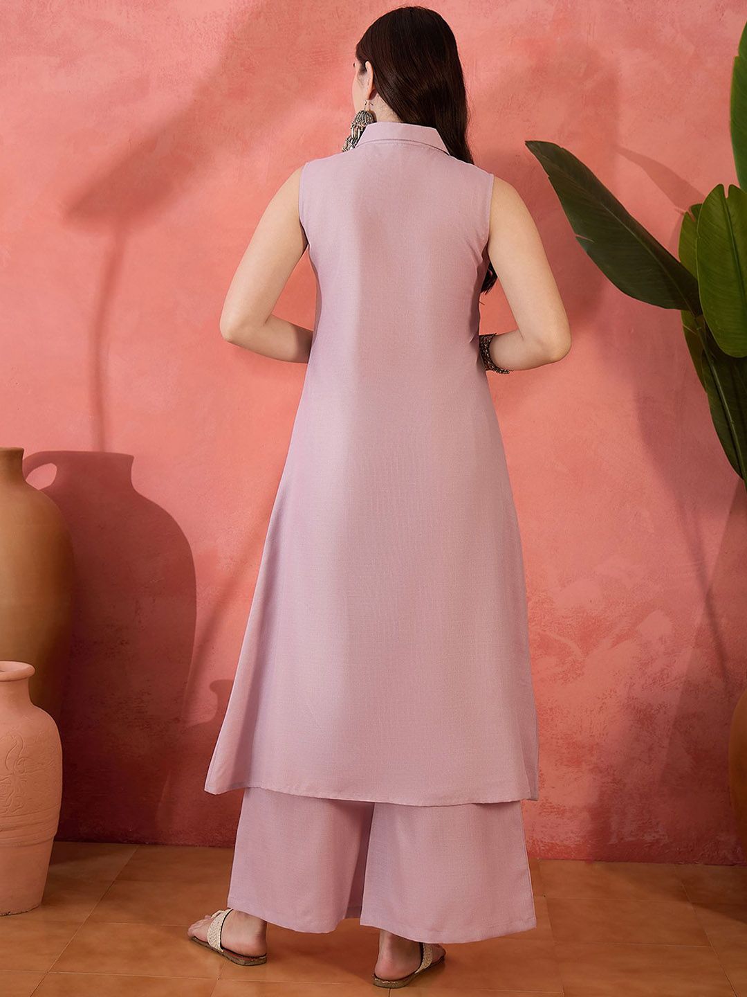 Dhimhi Women's A-Line Kurta & Palazzo Set