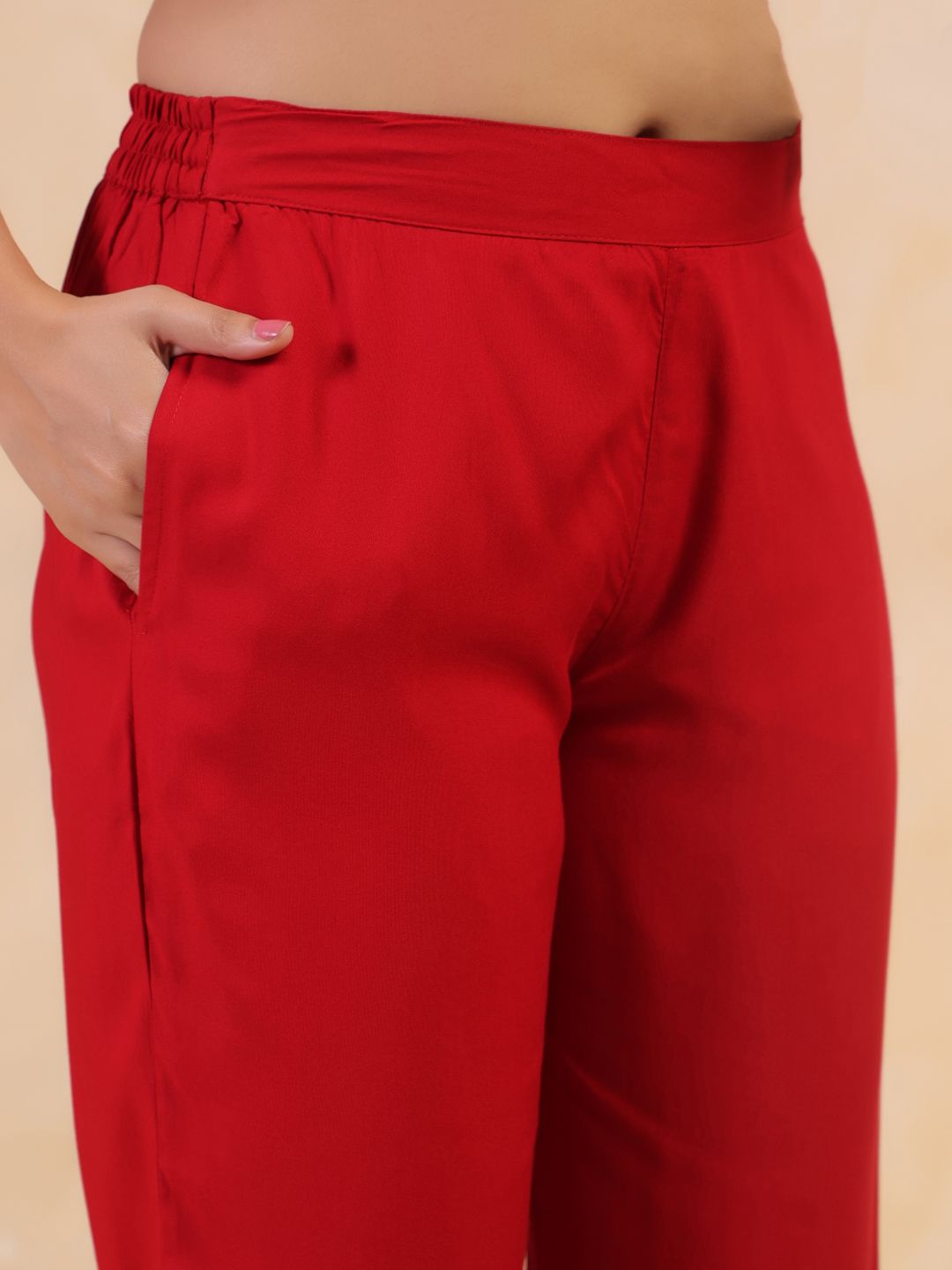 Dhimhi Women's Floral Embroidered Regular Pure Cotton Kurta With Trousers & Dupatta