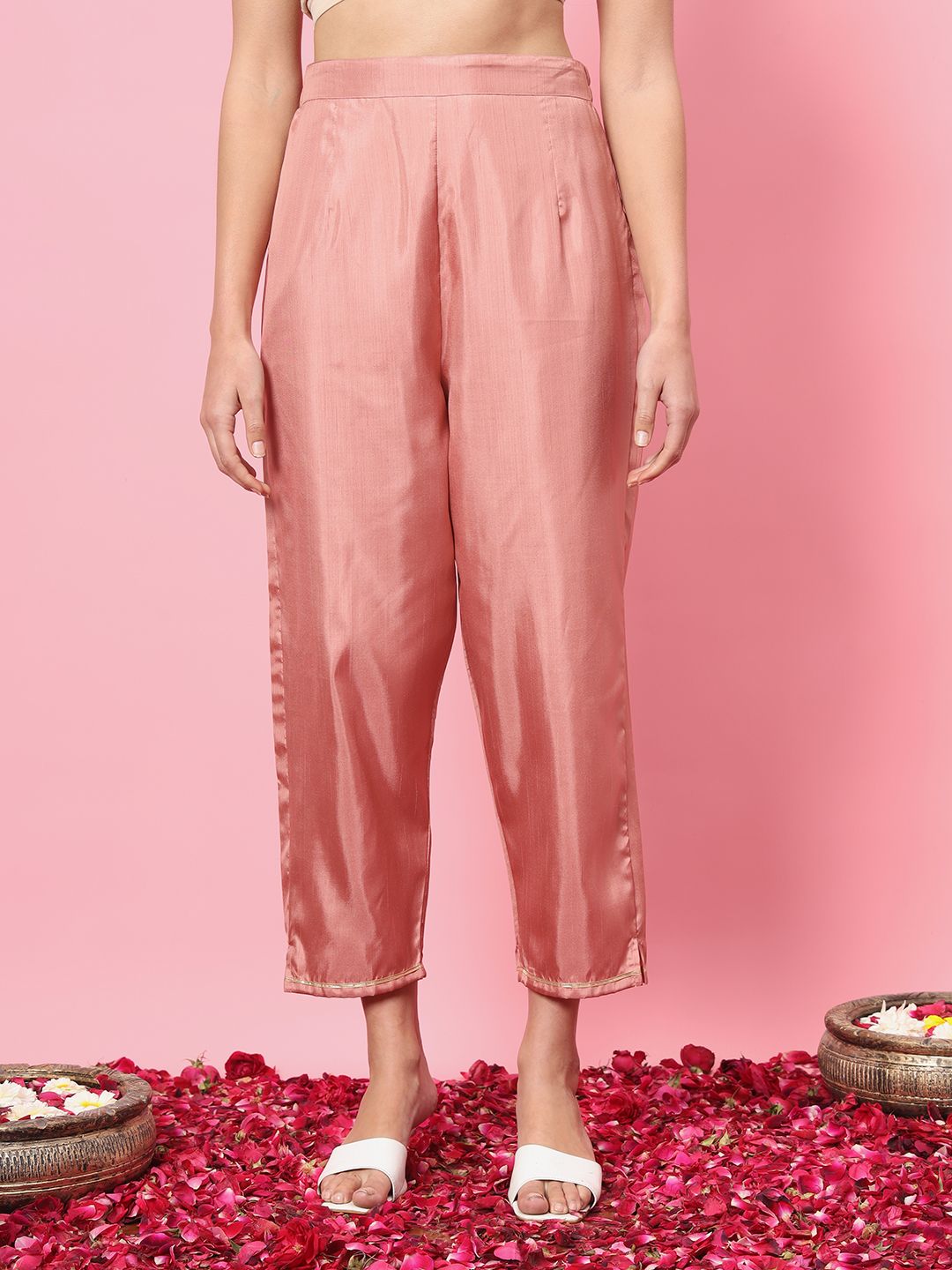 Dhimhi women's kurta set featuring a floral printed kurta with matching churidar and dupatta, traditional Indian ethnic wear.