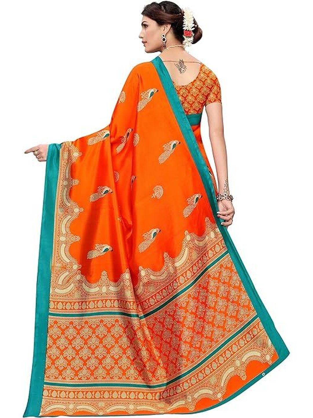 Dhimhi Women's Ethnic Motifs Zari Art Silk Saree