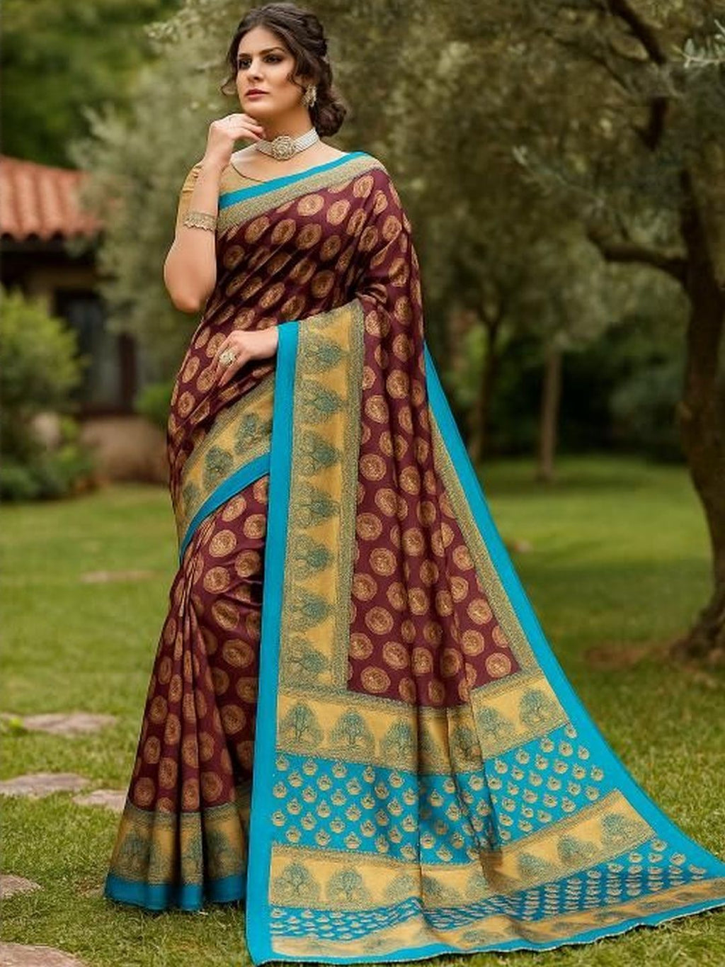 Dhimhi Women's Women Printed Art Silk Saree