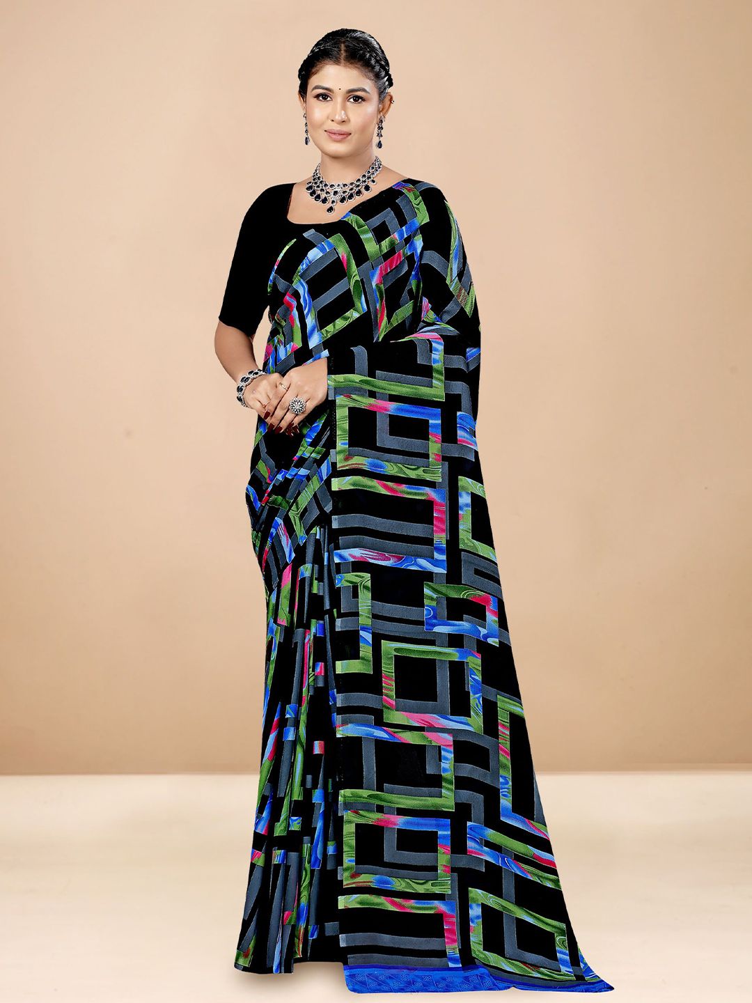 Dhimhi Women's Poly Georgette Saree