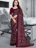 Dhimhi Women's Ethnic Motifs Pure Crepe Saree