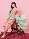 Dhimhi Women's Kurta Set featuring a traditional embroidered kurta with matching palazzo pants and a dupatta, in vibrant colors.