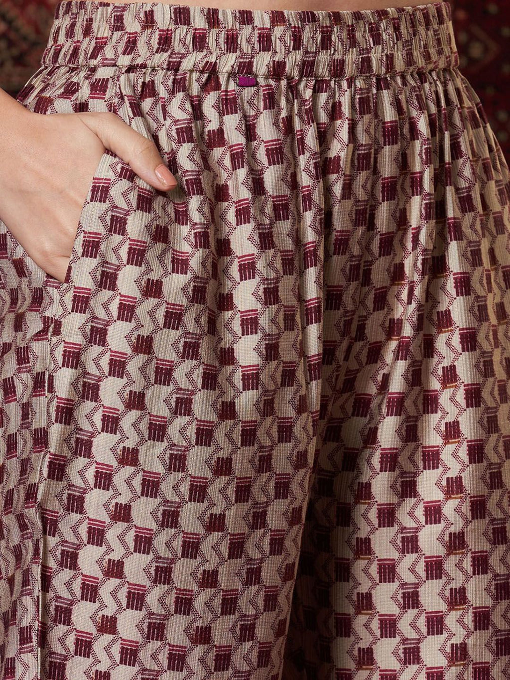 Dhimhi Women's Floral Printed Anarkali Kurta With Trouser