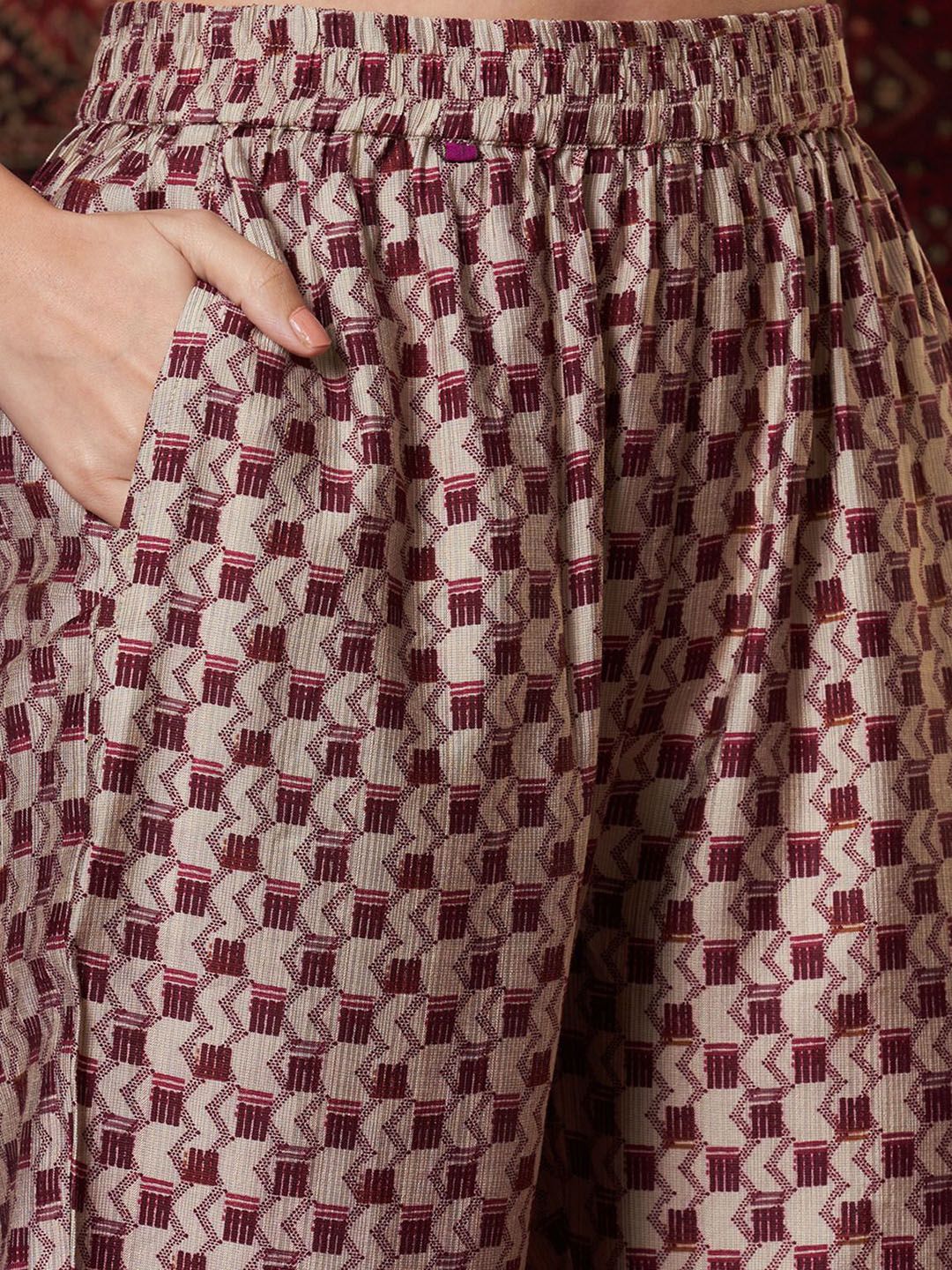 Dhimhi Women's Floral Printed Anarkali Kurta With Trouser